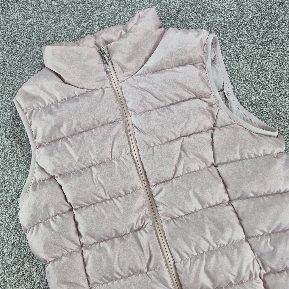 Eddie Bauer Goose Down Puffer Vest Women's Medium Pink Quilted EB650